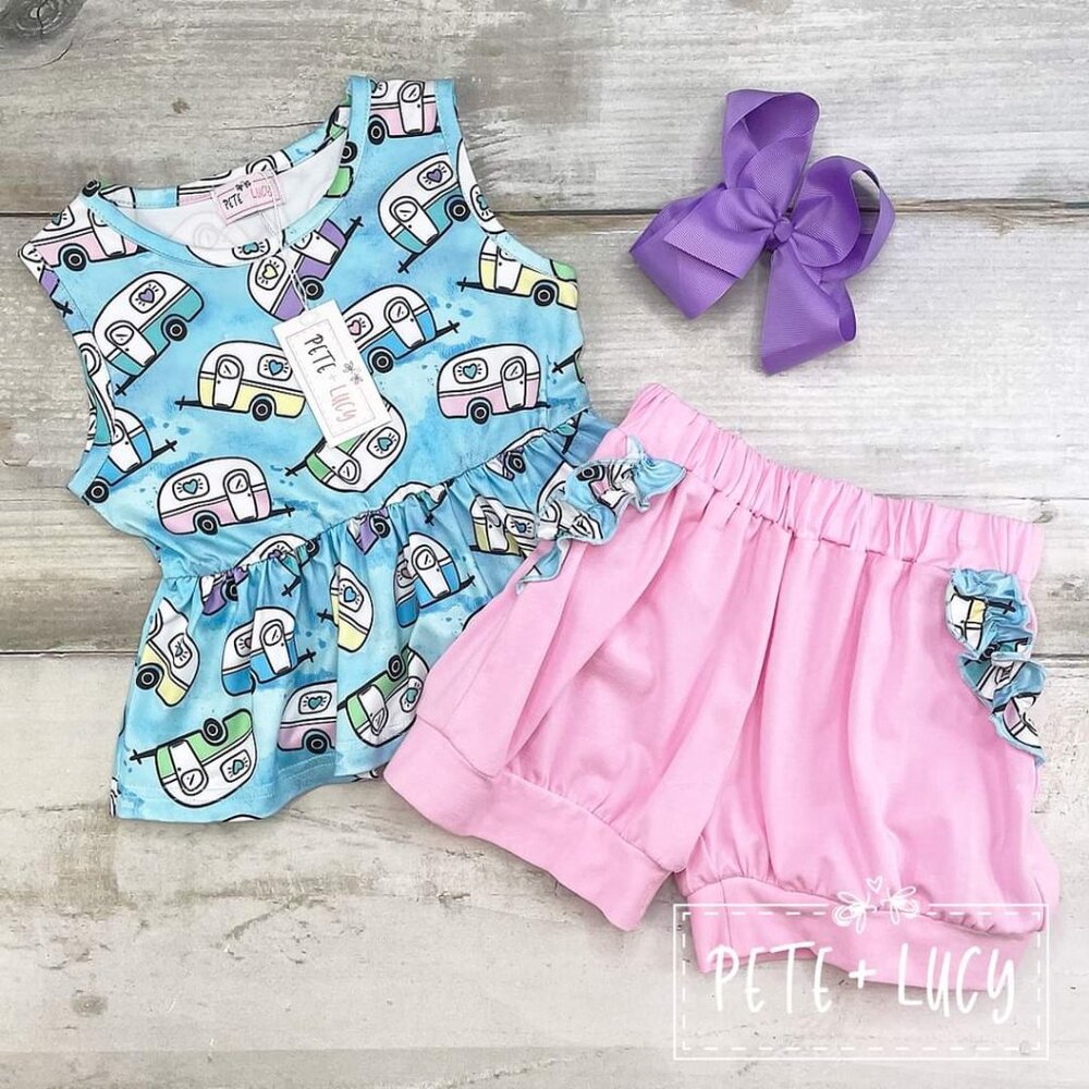 Let's Go Glamping Pete + Lucy Set 0 To 6 Months, 5T And 6/6x Girls Nwt